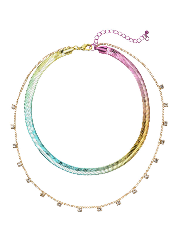 Colorful Rainbow Wonderland Chain Necklace