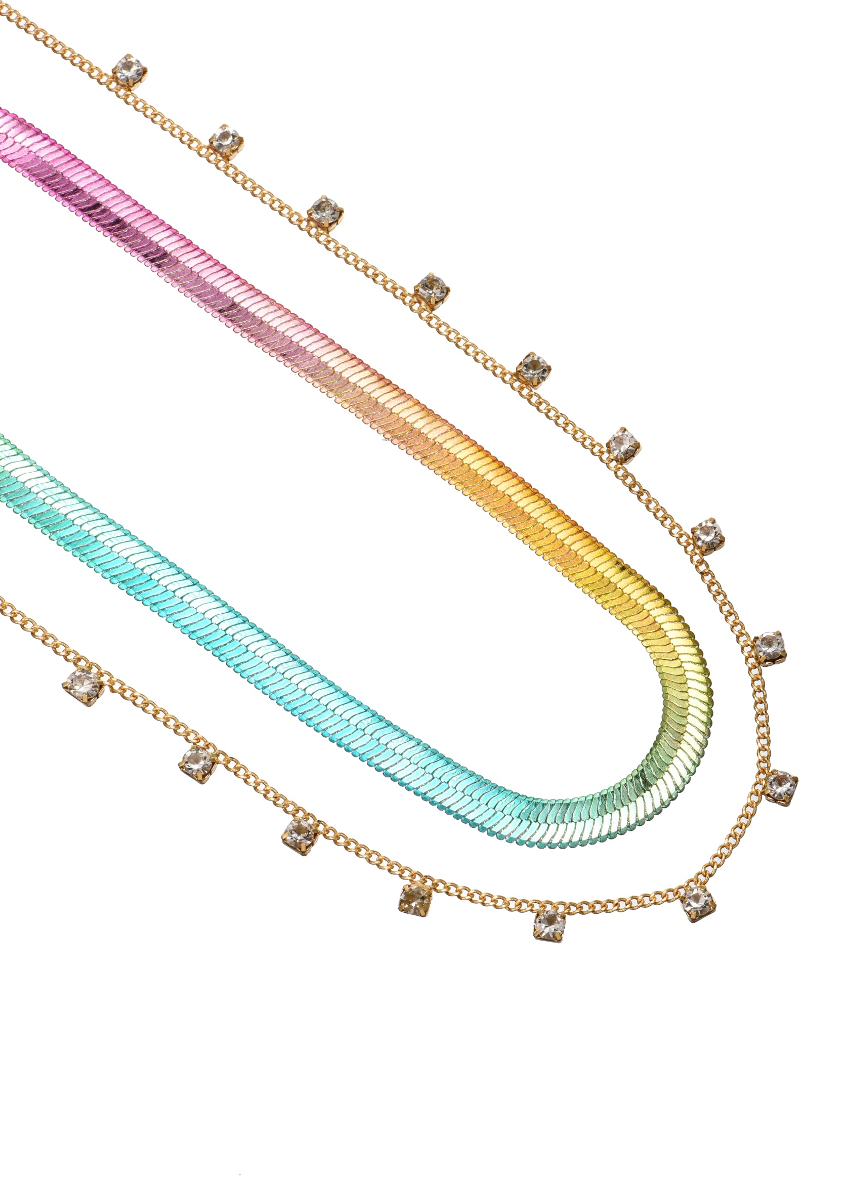 Colorful Rainbow Wonderland Chain Necklace