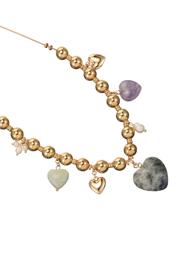 Athena Colorful Natural Stones Summer Necklace