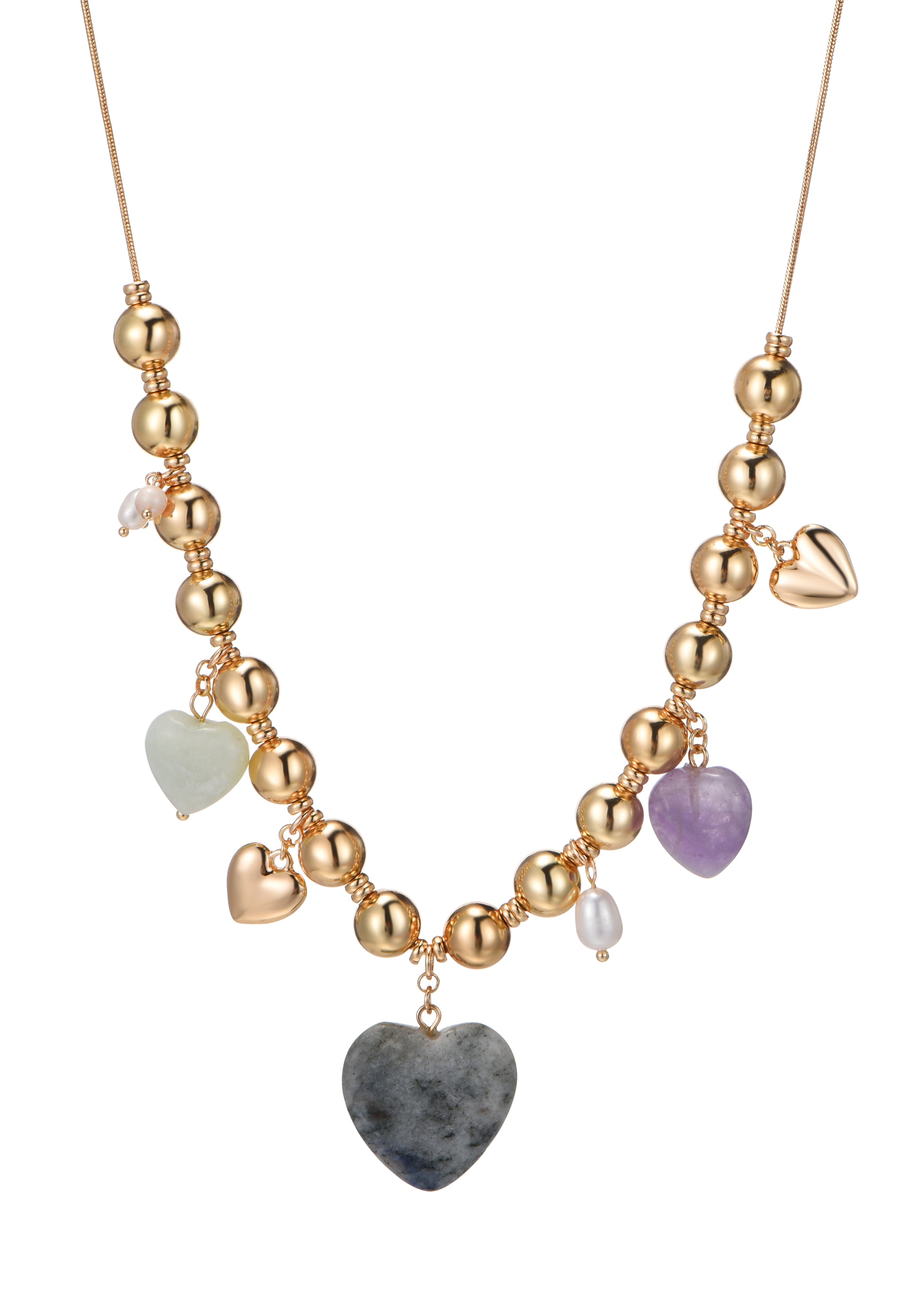 Athena Colorful Natural Stones Summer Necklace