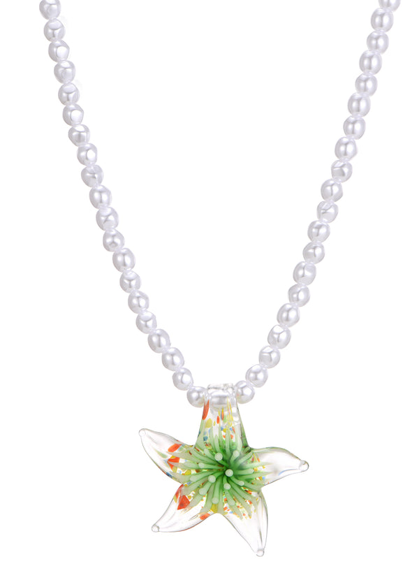 Sirena Green Flower Necklace