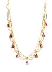 Maelle Red Romantic Golden Necklace