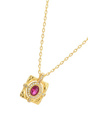 Arthur Red Vintage Golden Necklace