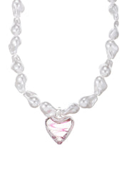 Sofia Pink Love Baroque Pearl Necklace