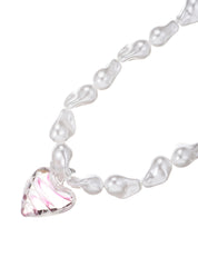 Sofia Pink Love Baroque Pearl Necklace