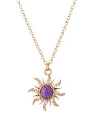 Kasey Pink Sun Opal Golden Necklace