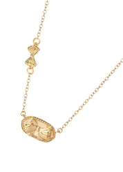 Gigi Glittering Bow Golden Necklace