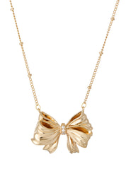 Gigi Giant Bow Golden Necklace