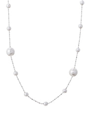 Winter Pearl Long Chain Necklace