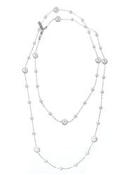 Winter Pearl Long Chain Necklace