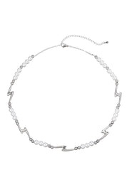 Cosmos Thunder Pearl Siliver Necklace