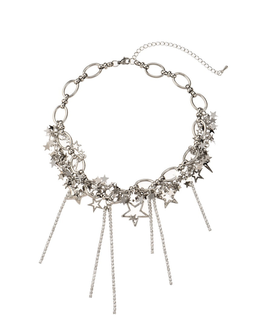 Superstar Glittering Silver Necklace – Maison Foufou