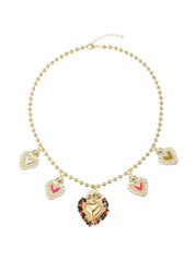 Sacre Coeur Ardent Heart Colorful Necklace