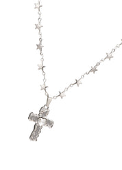 Lexie Star Cross Silver Necklace