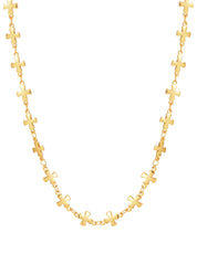 Pauline Cross Golden Long Necklace