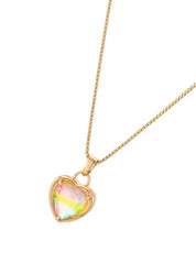 Summer Cocktail Spritz Heart Golden Necklace