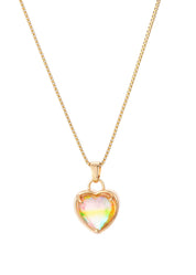 Summer Cocktail Spritz Heart Golden Necklace