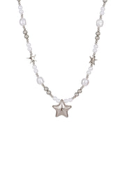 Piper Pearl Star Silver Necklace