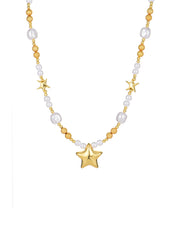 Piper Pearl Star Golden Necklace