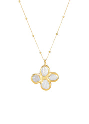 Lucky Lou Flower Pearl Golden Necklace