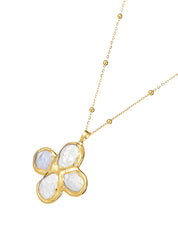 Lucky Lou Flower Pearl Golden Necklace