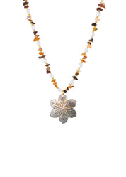 Khal Summer Brown Flower Necklace