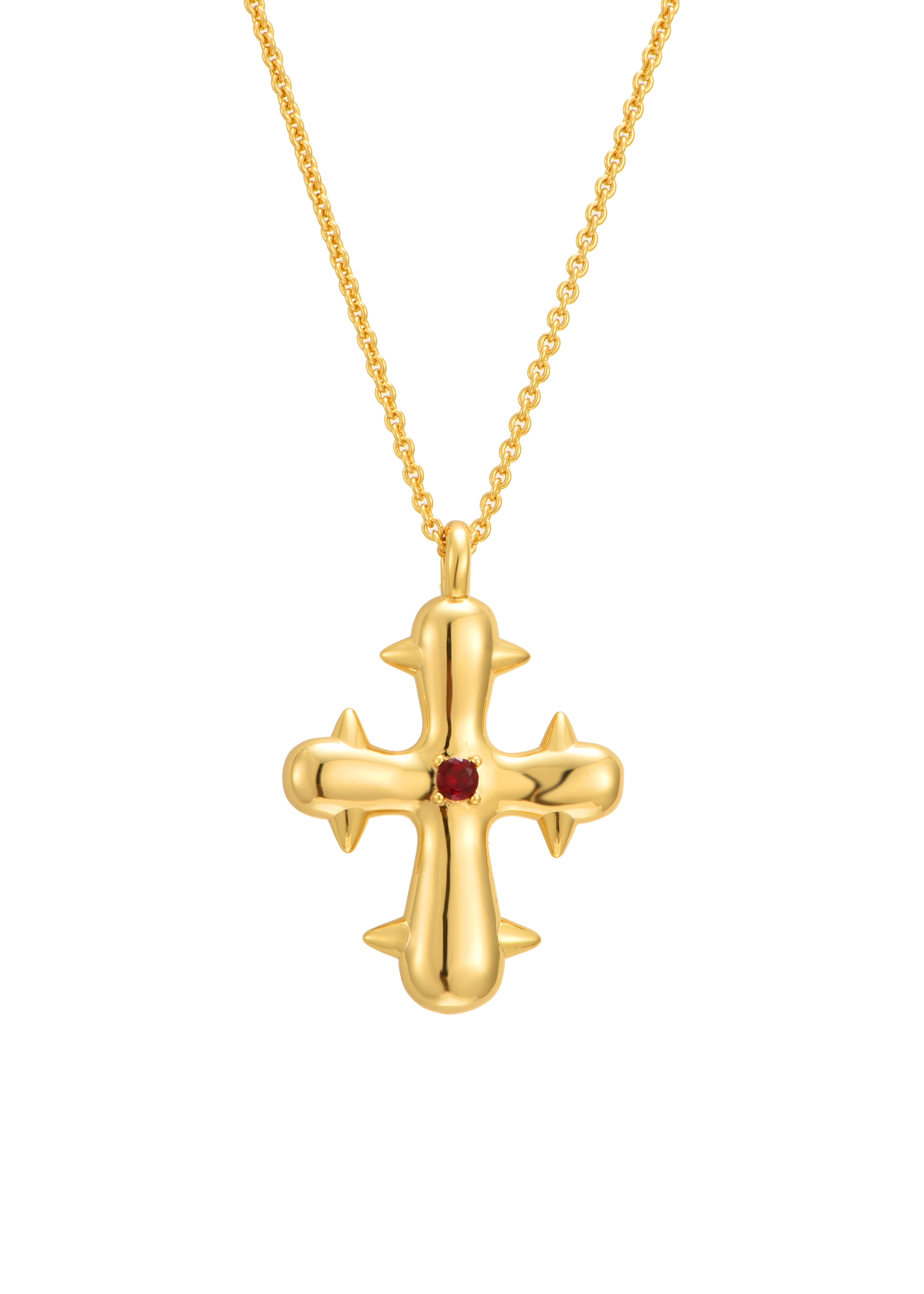 Blissful Seraphim - Seraphim Cross Necklace in Silver