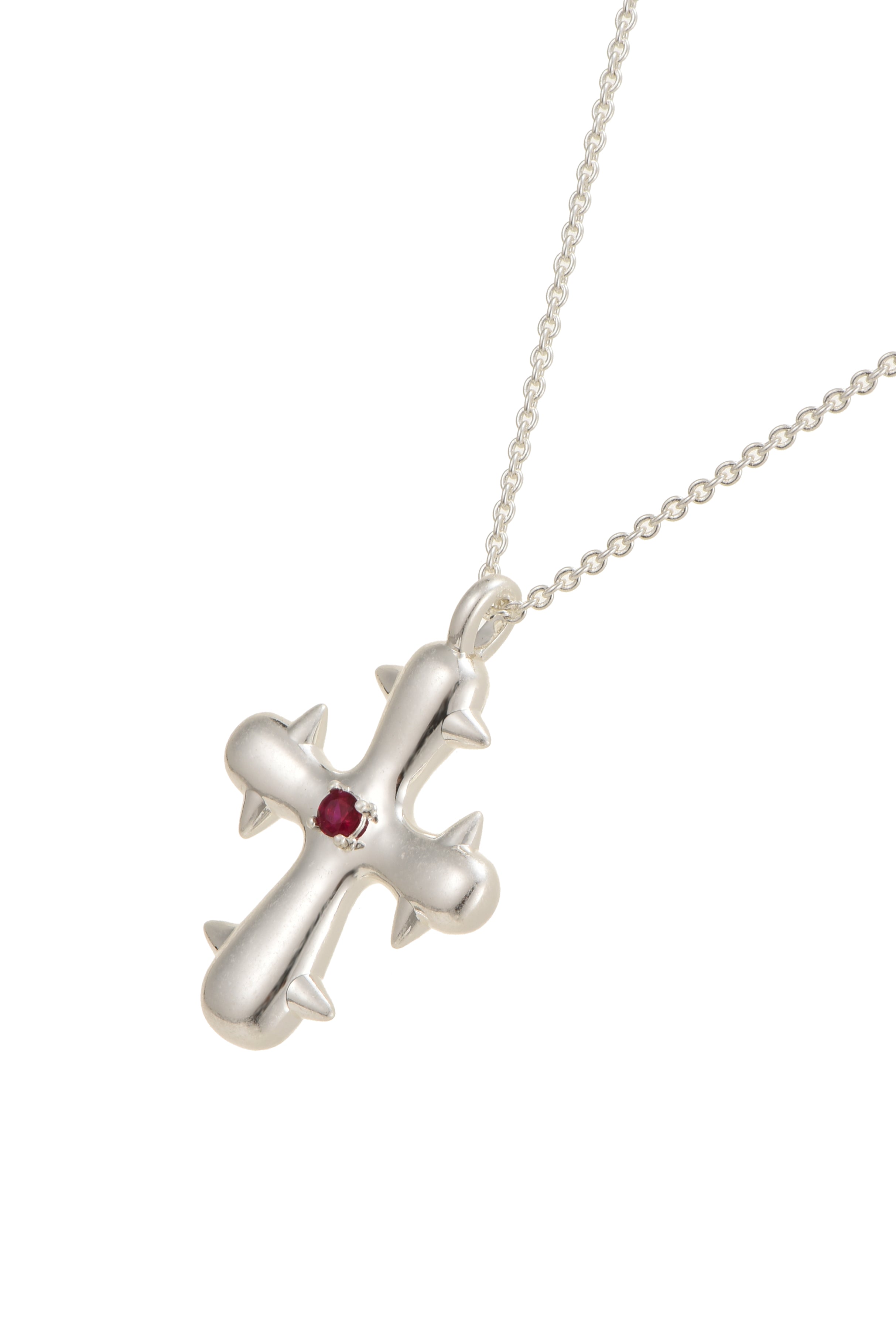 Blissful Seraphim - Seraphim Cross Necklace in Silver