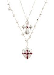 Blissful Seraphim - Gentle Heart Necklace in Silver