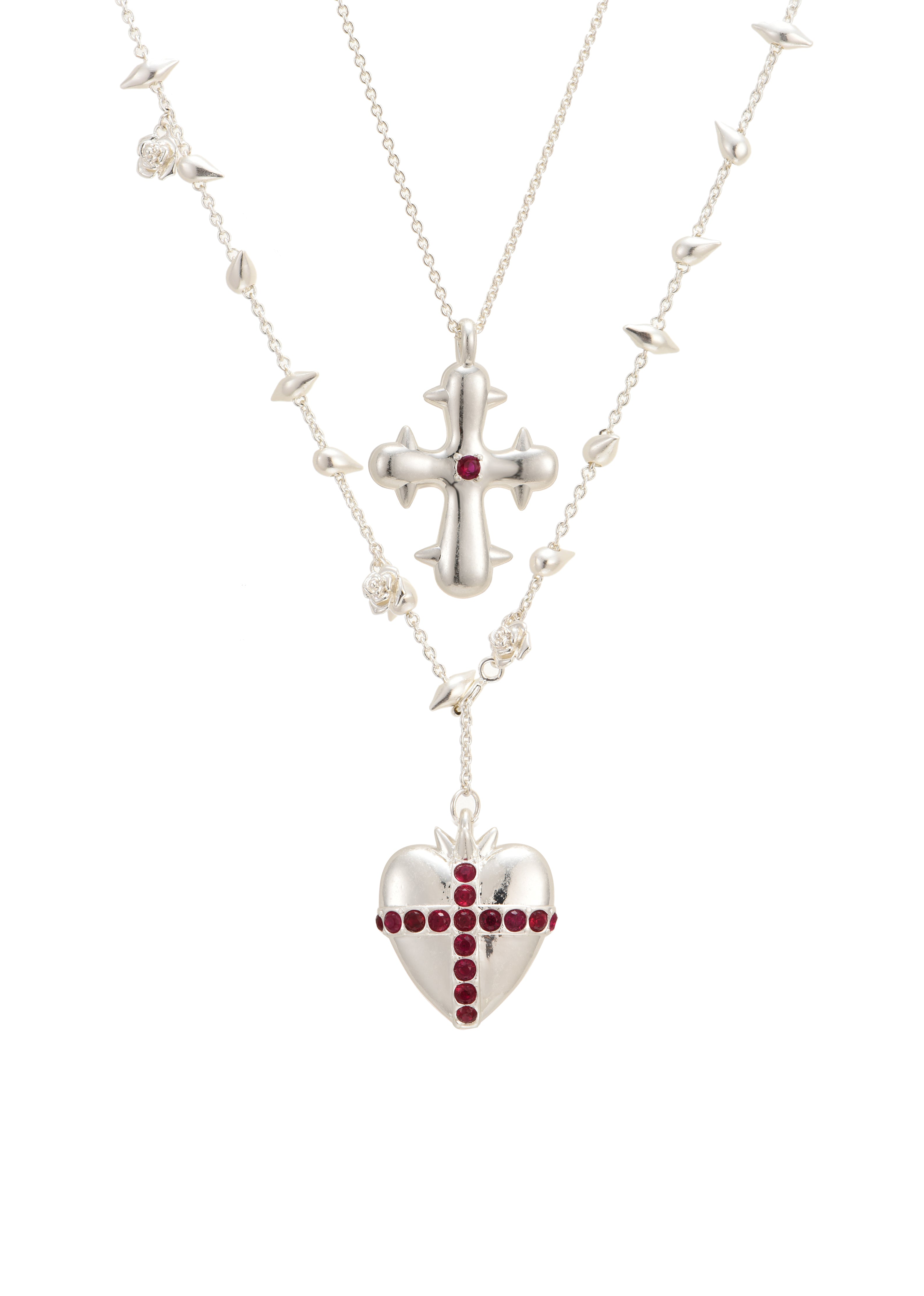 Blissful Seraphim - Gentle Heart Necklace in Silver