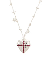 Blissful Seraphim - Gentle Heart Necklace in Silver
