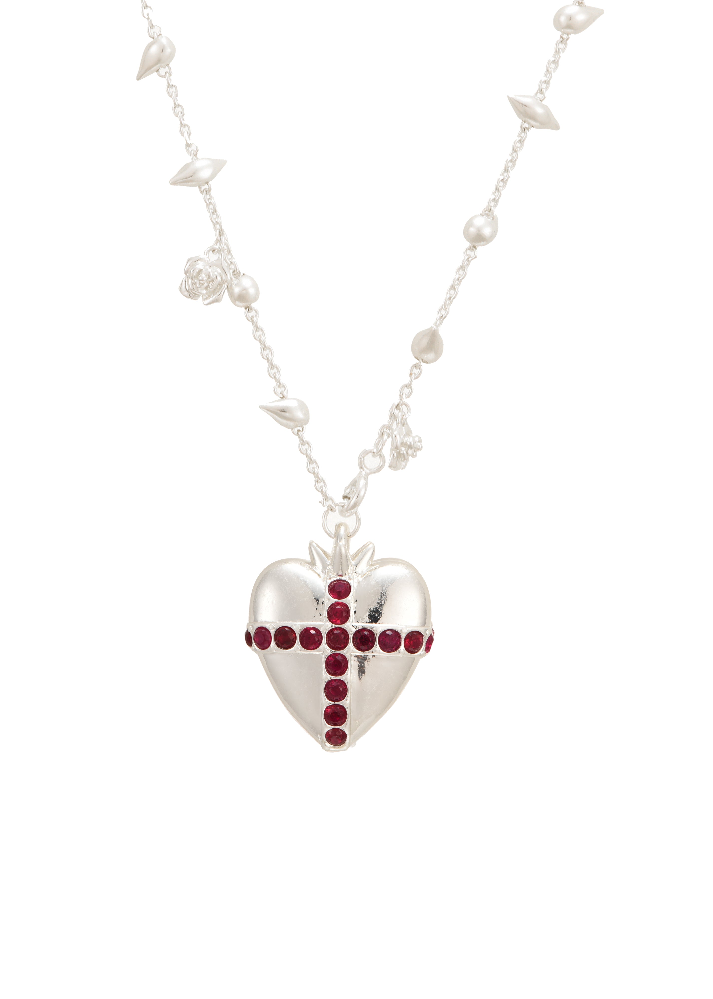 Blissful Seraphim - Gentle Heart Necklace in Silver
