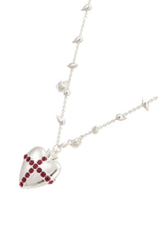 Blissful Seraphim - Gentle Heart Necklace in Silver