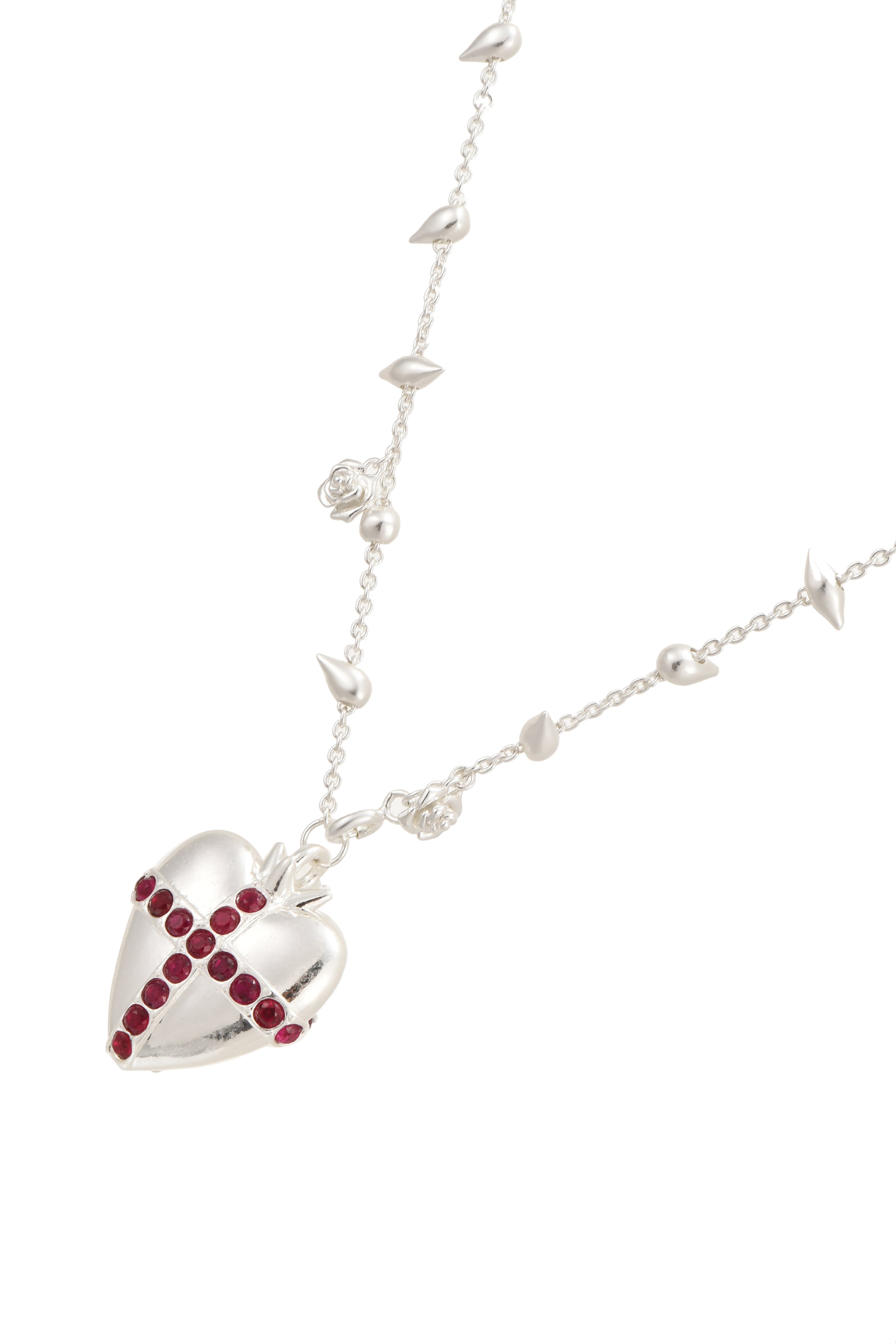 Blissful Seraphim - Gentle Heart Necklace in Silver