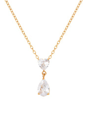Maddie Glittering Waterdrop Golden Necklace