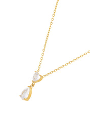 Maddie Glittering Waterdrop Golden Necklace