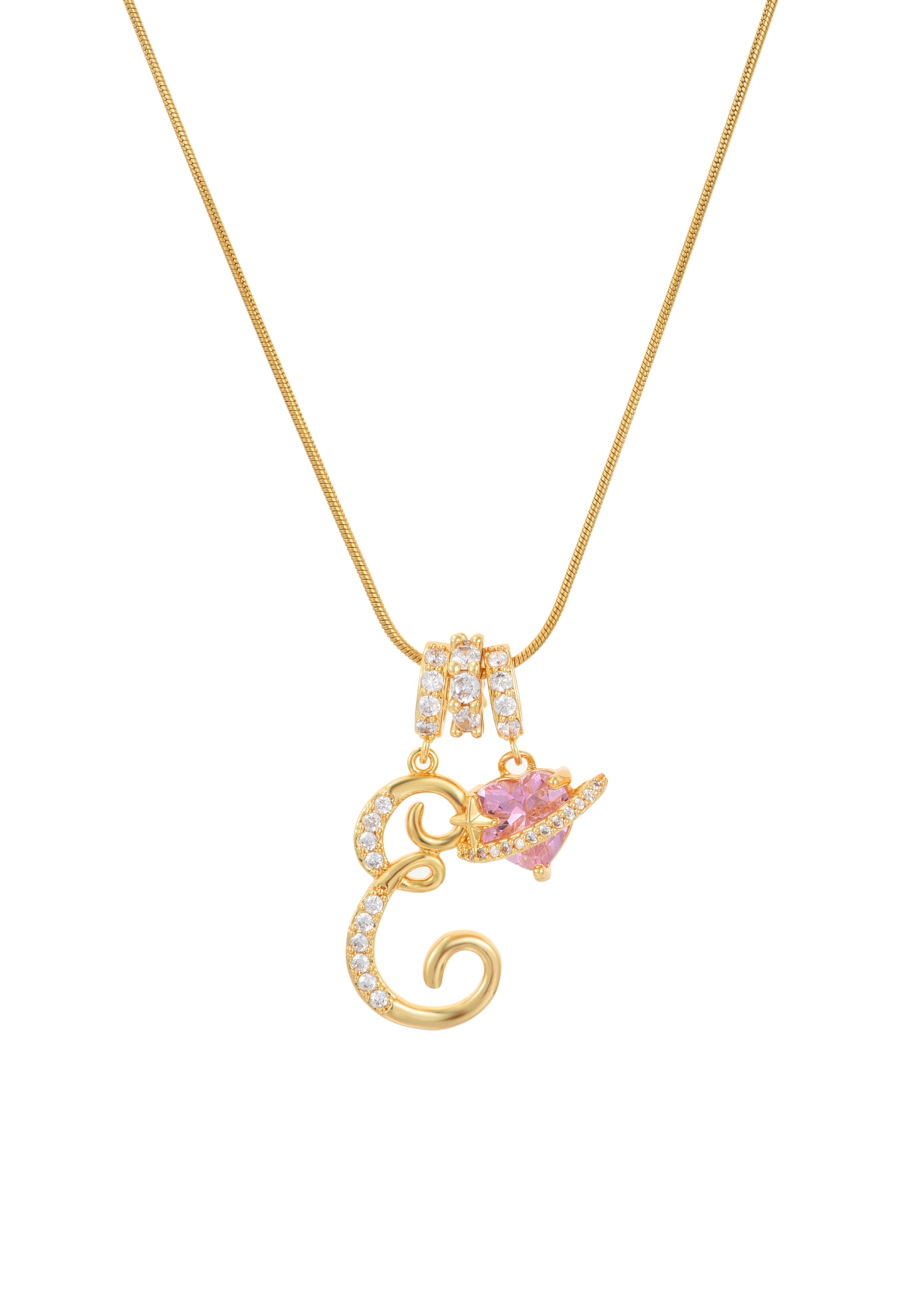 Love Alphabets Golden Necklace