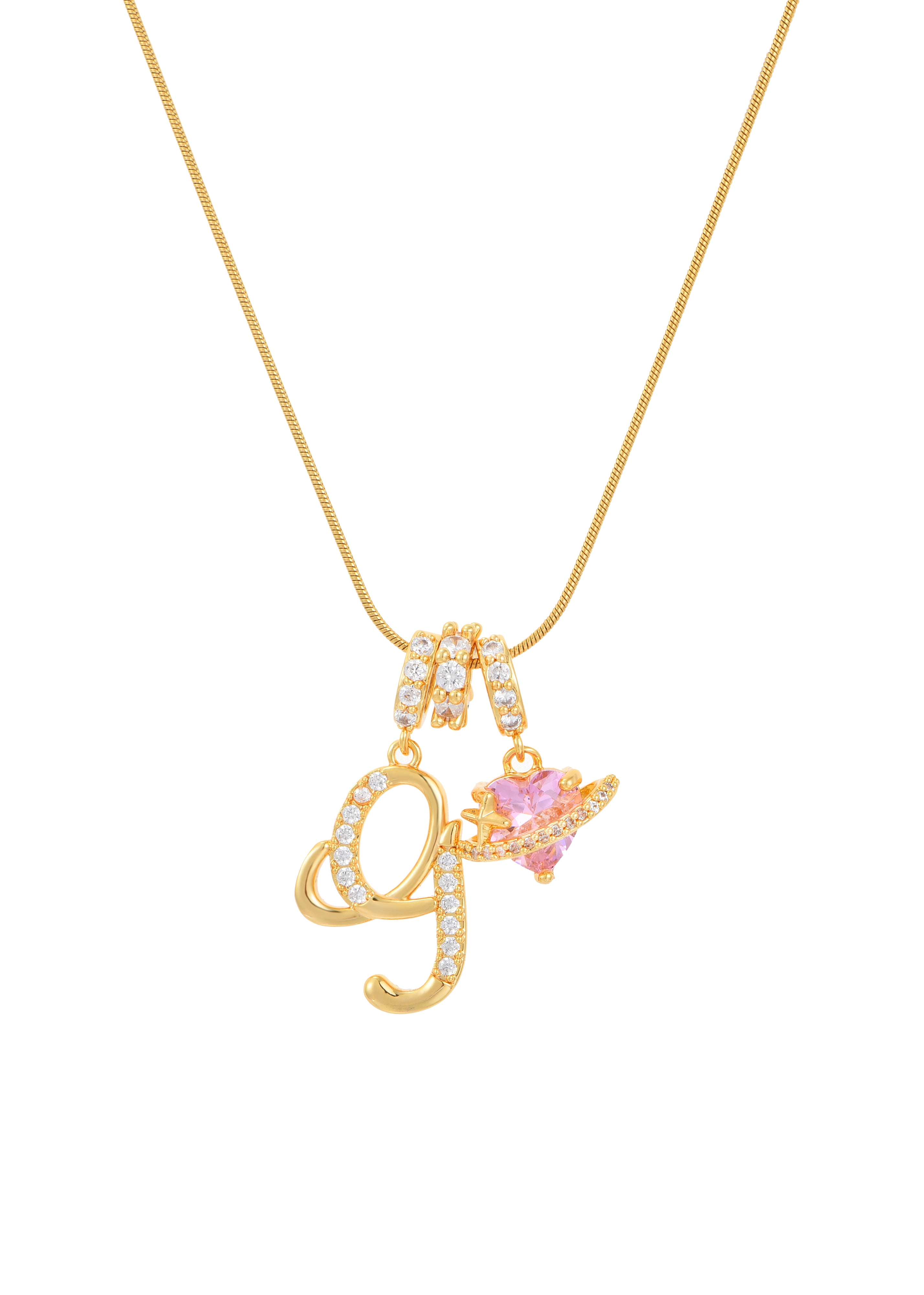 Love Alphabets Golden Necklace