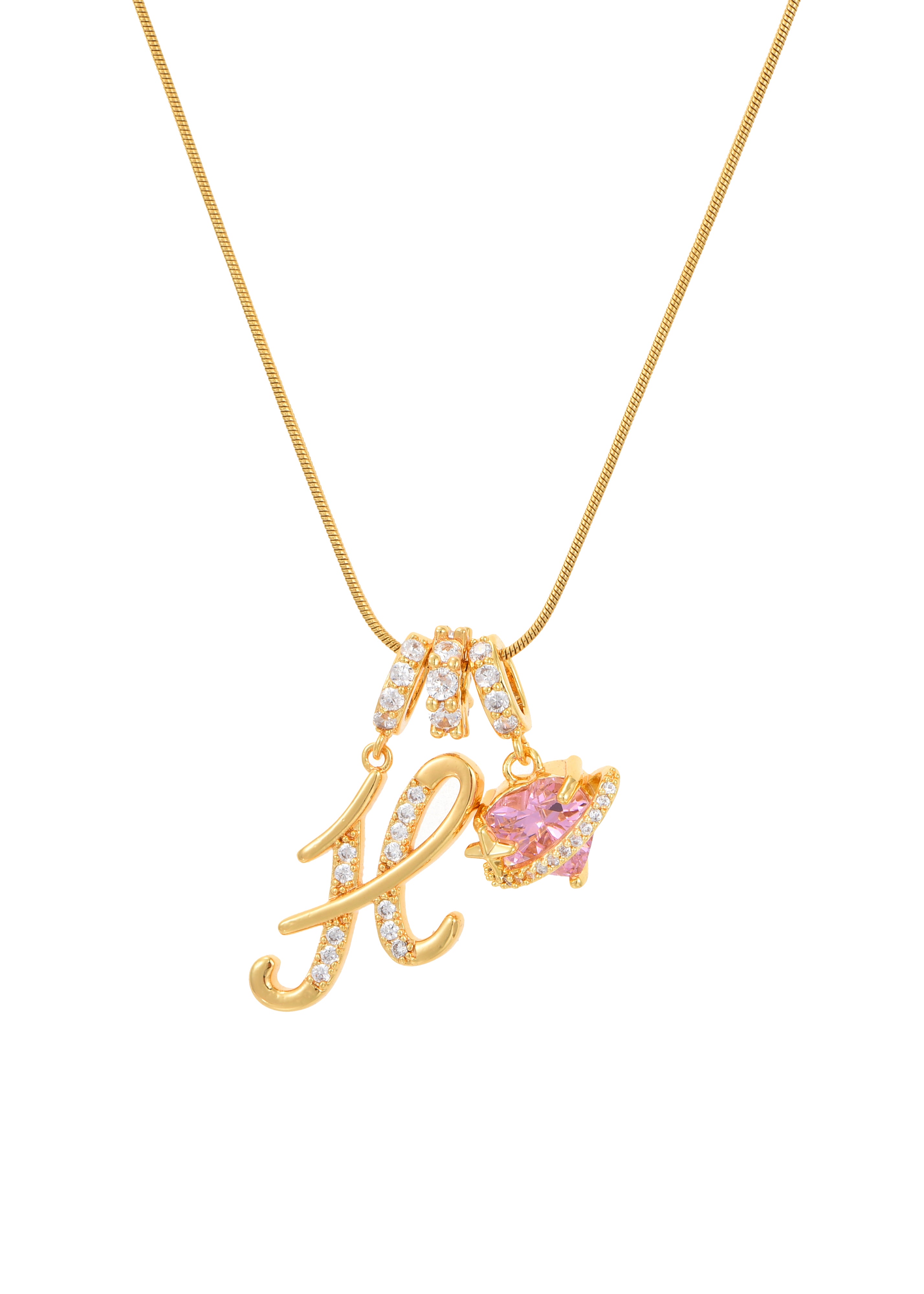 Love Alphabets Golden Necklace