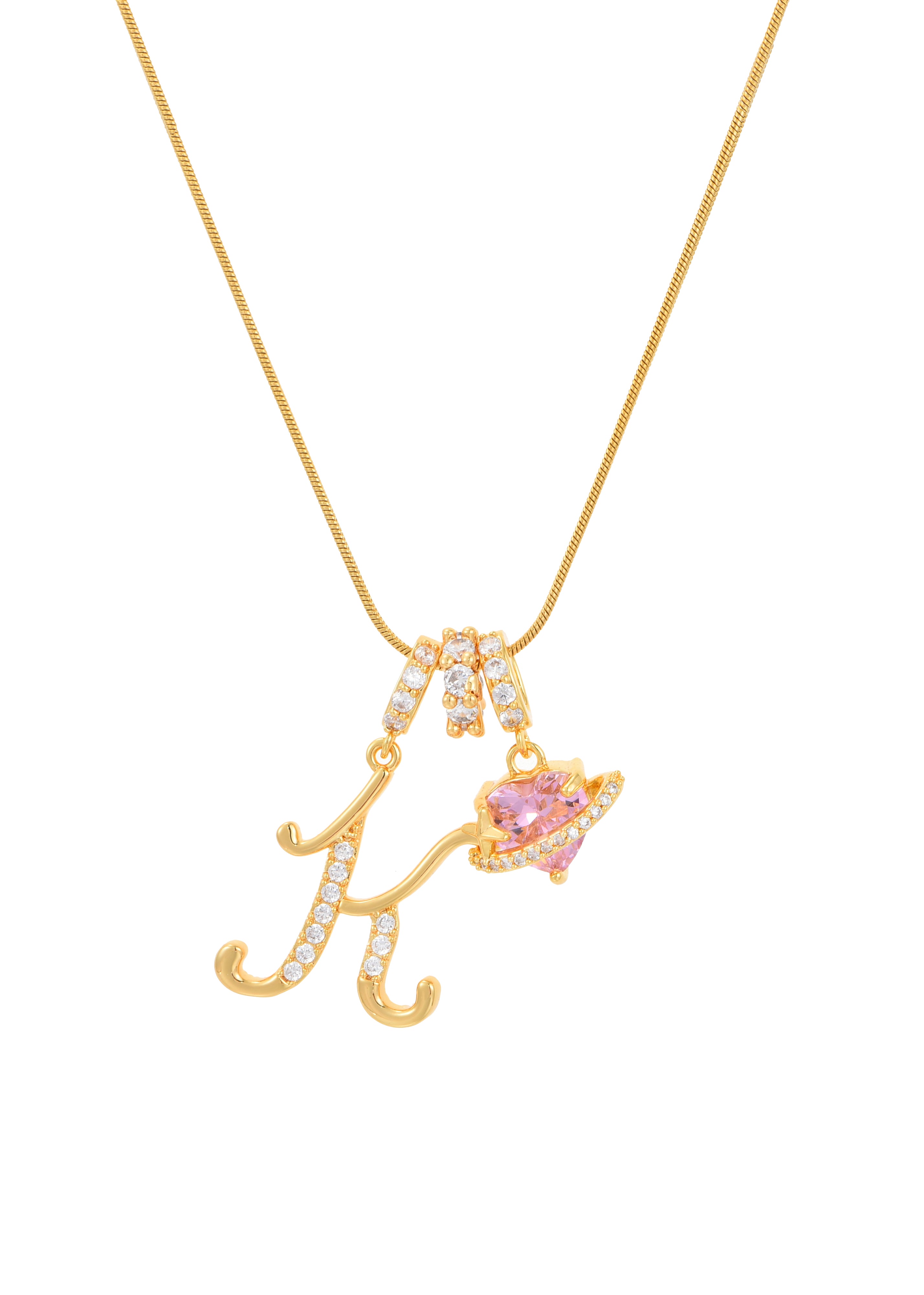 Love Alphabets Golden Necklace