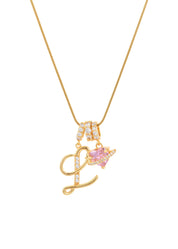 Love Alphabets Golden Necklace