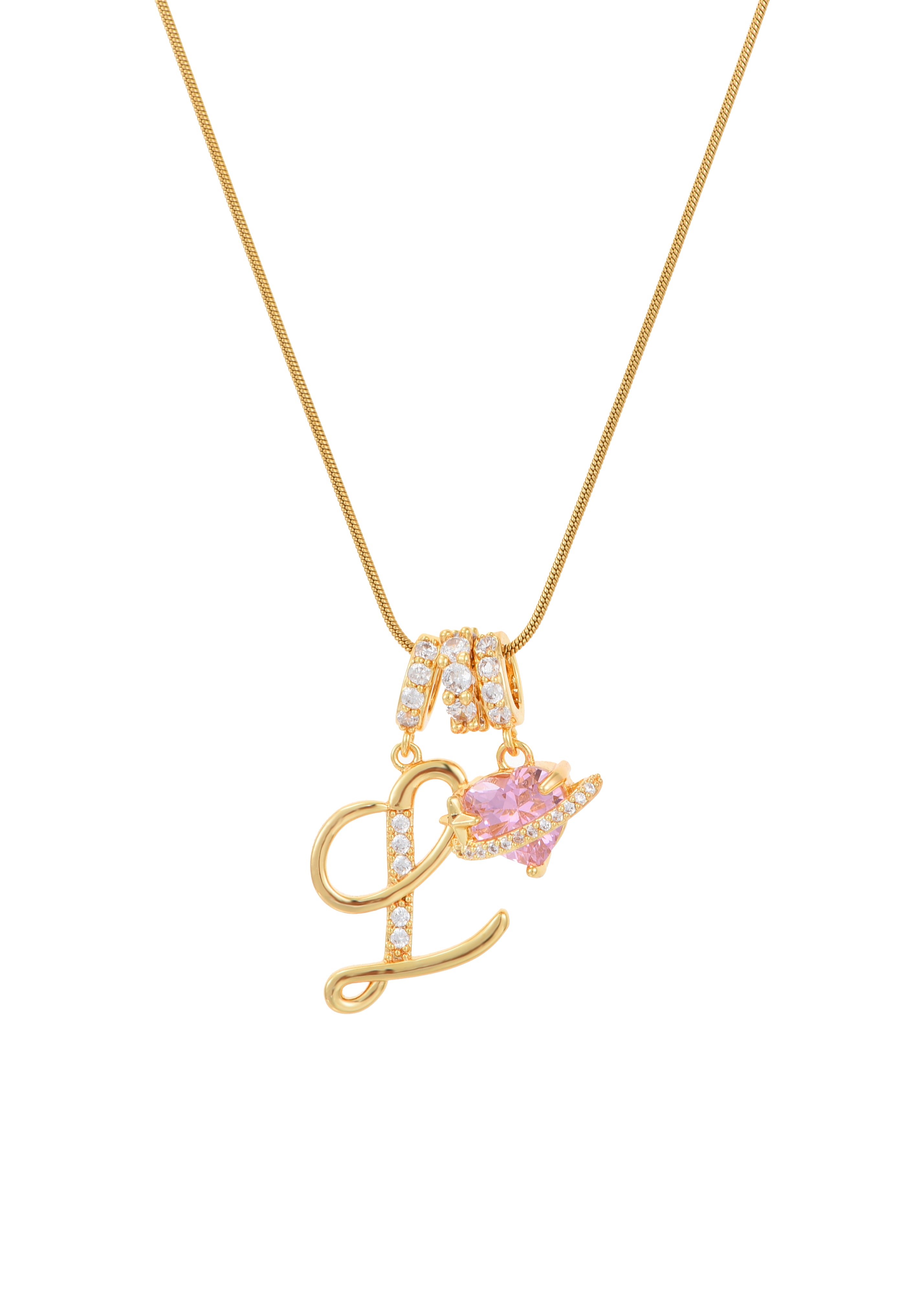 Love Alphabets Golden Necklace