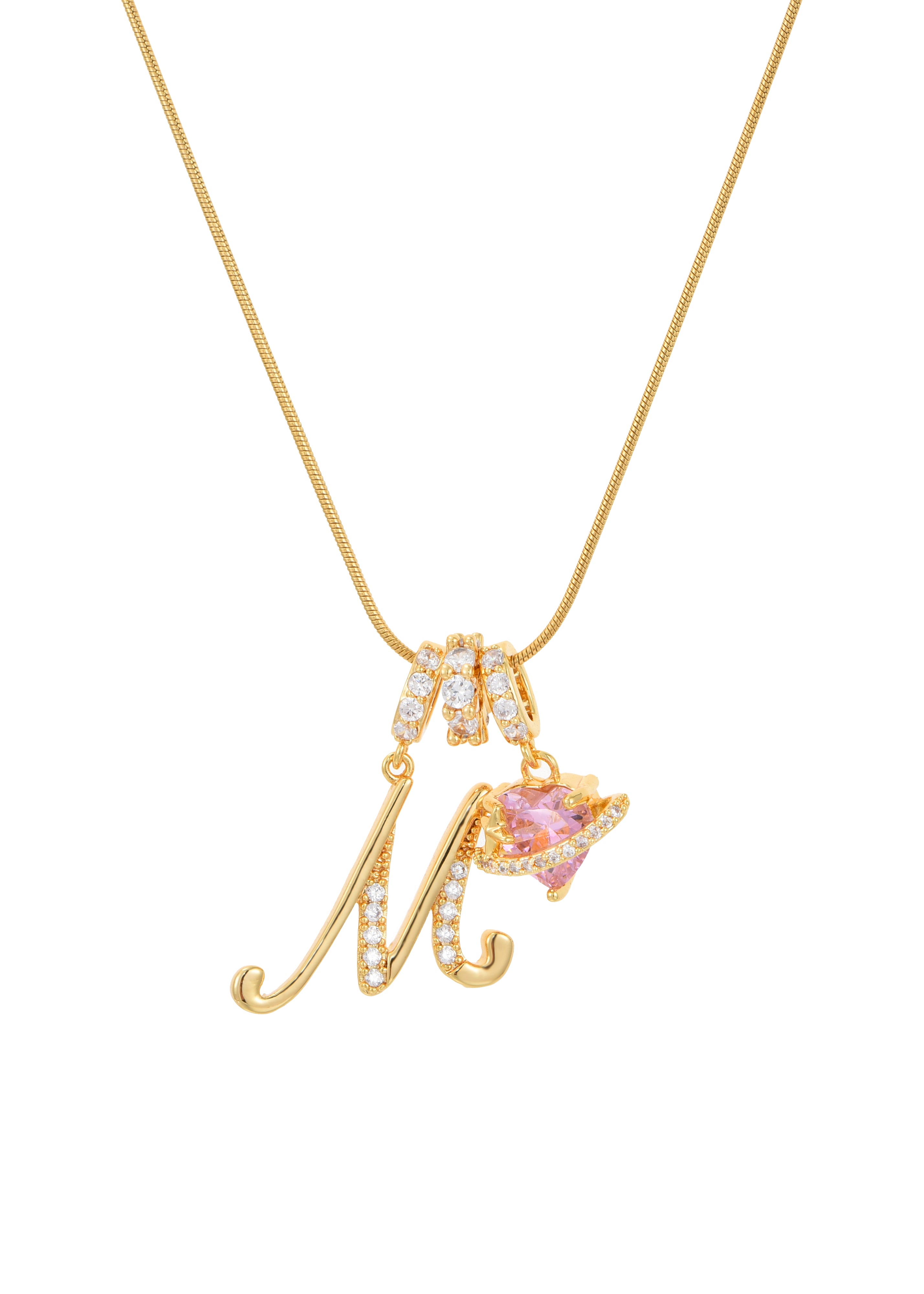 Love Alphabets Golden Necklace