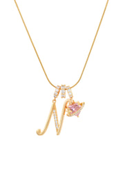 Love Alphabets Golden Necklace