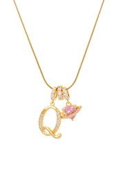 Love Alphabets Golden Necklace