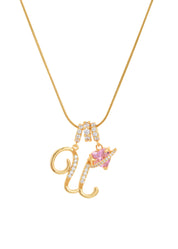 Love Alphabets Golden Necklace