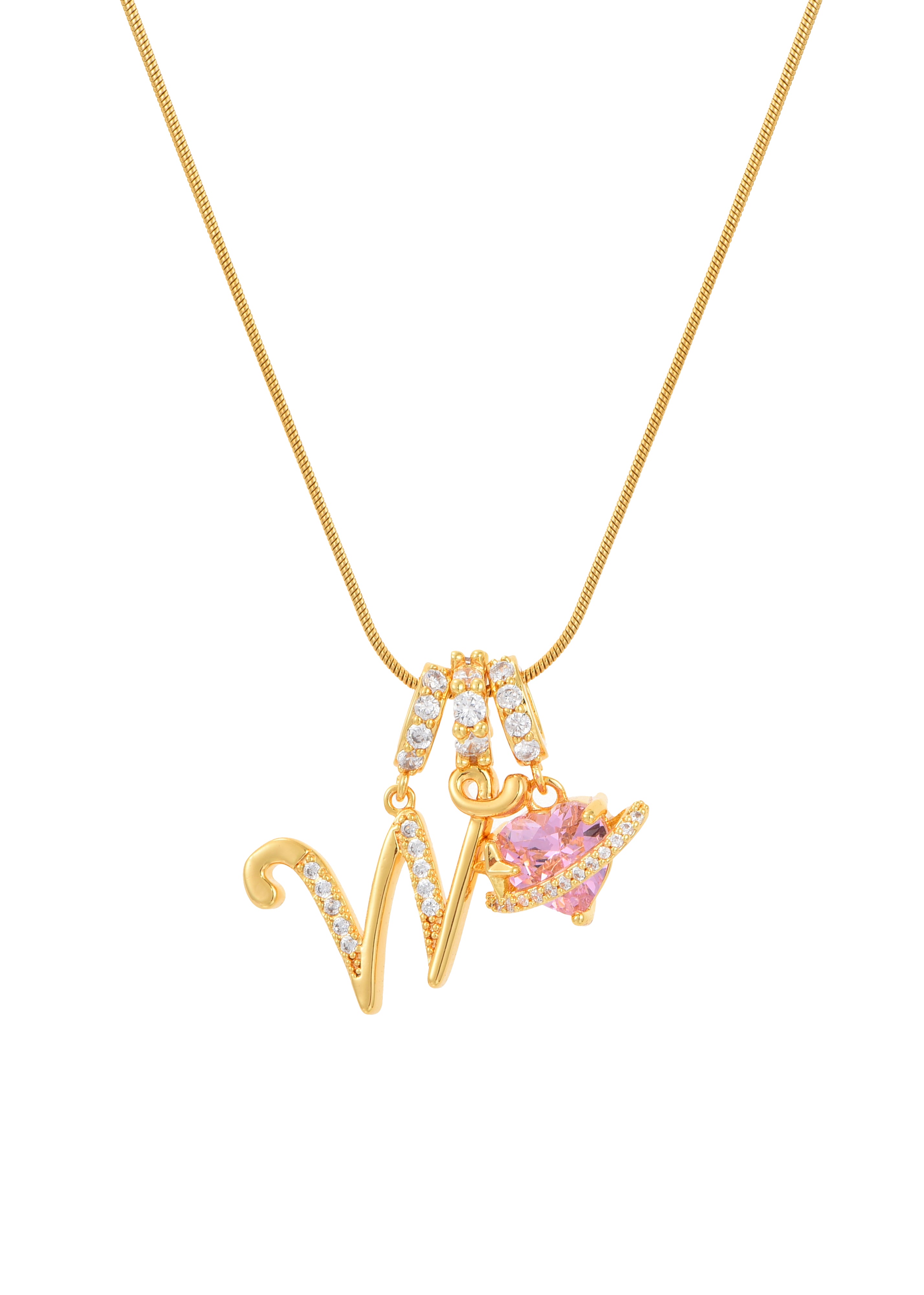 Love Alphabets Golden Necklace