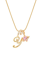 Love Alphabets Golden Necklace