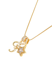 Star Alphabets Golden Necklace
