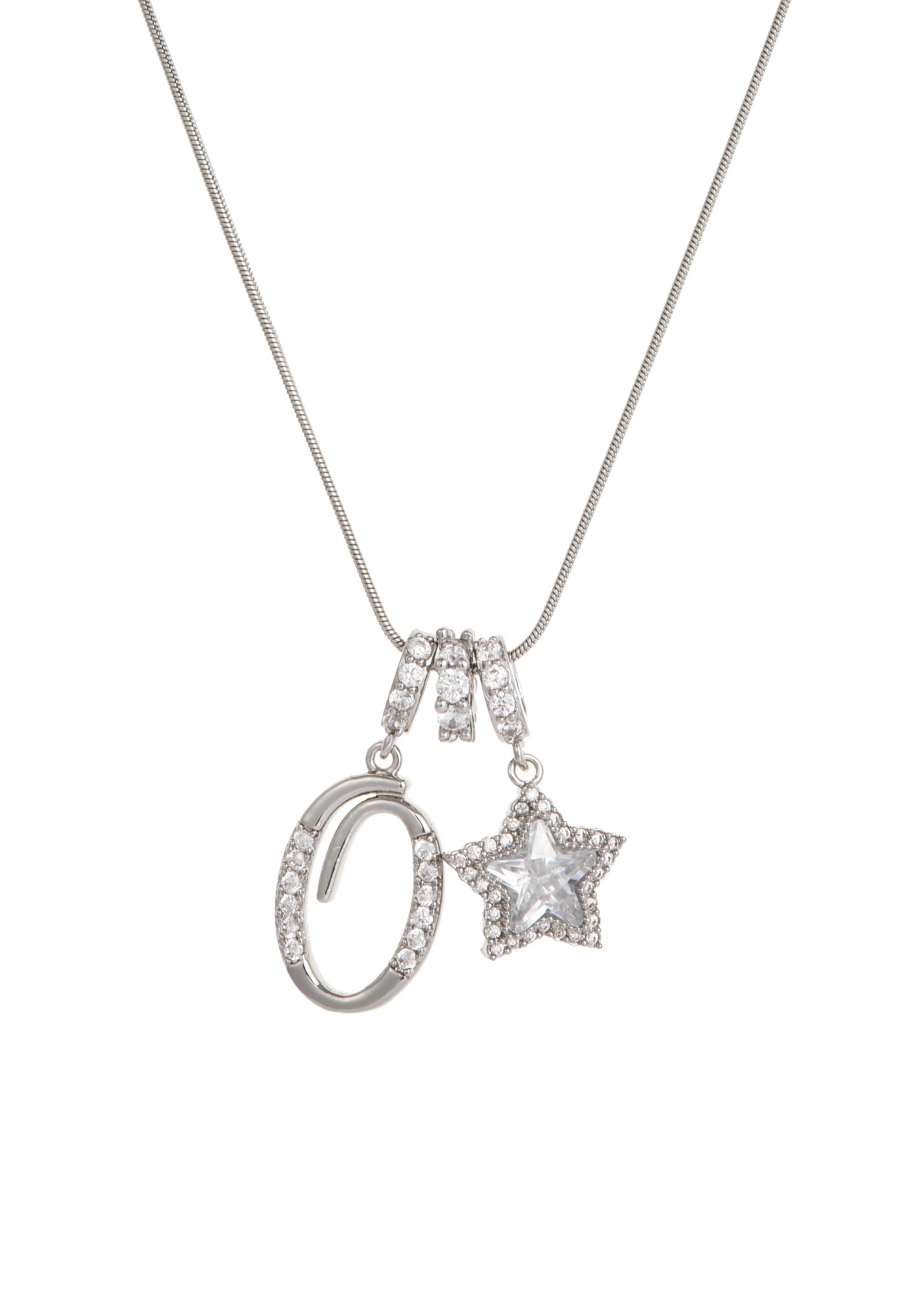 Star Alphabets Silver Necklace